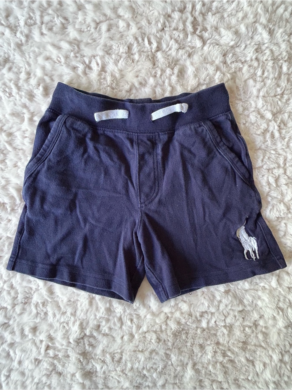 Polo by Ralph Lauren Navy Knit Drawstring Men's Shorts